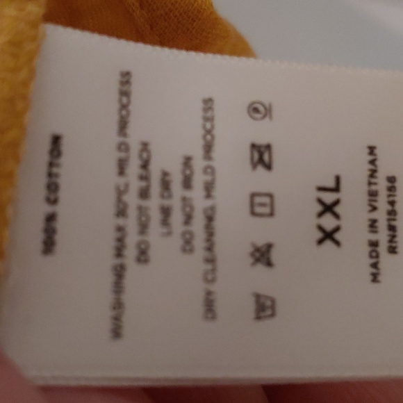 Mote 100% cotton long sleeve blouse gold yellow - Picture 5 of 5